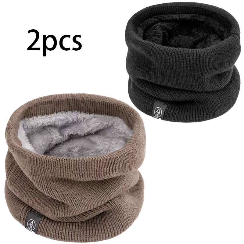 Men Accessories Hk - İki'li Paket Polar Astarlı Atkılar, Erkekler