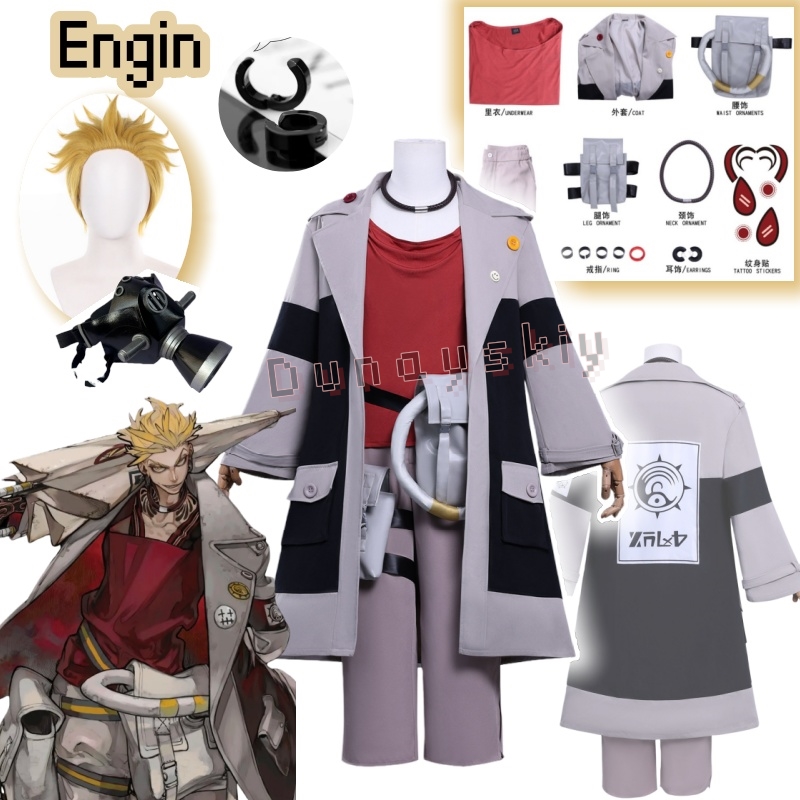 Men Accessories Hk - Anime Gachiakuta Enji Cosplay Kostümü ve
