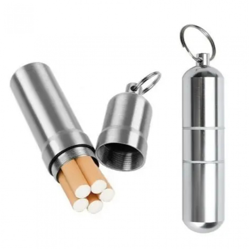Men Accessories Gift Box - 1/2 adet gümüş alüminyum alaşımlı sigara