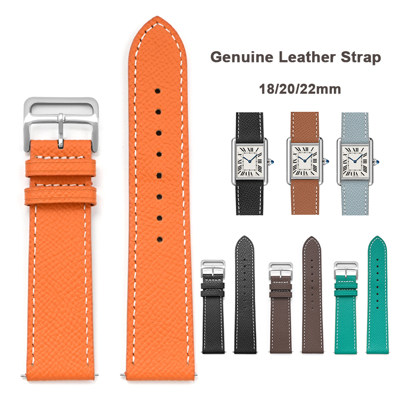 Men'S Accessories London - Evrensel Hakiki Deri Kayış Cartier Tankı