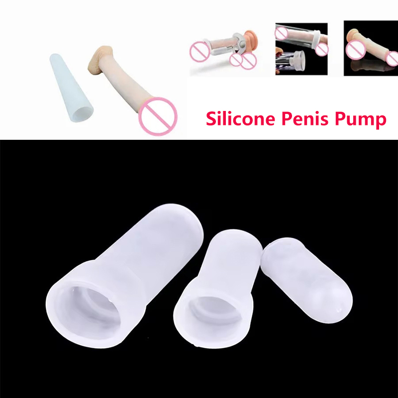 Men Accessories Shop - Penis Pompası Aksesuarları Silikon Kollu Büyütme