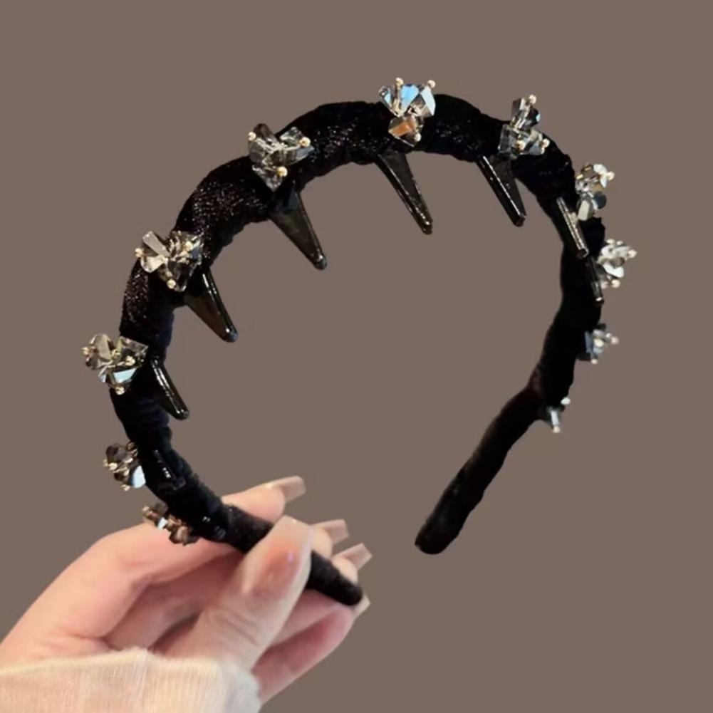 Men Accessories Look - Kadınlar için Işıltılı Taşlı Saç Bandı