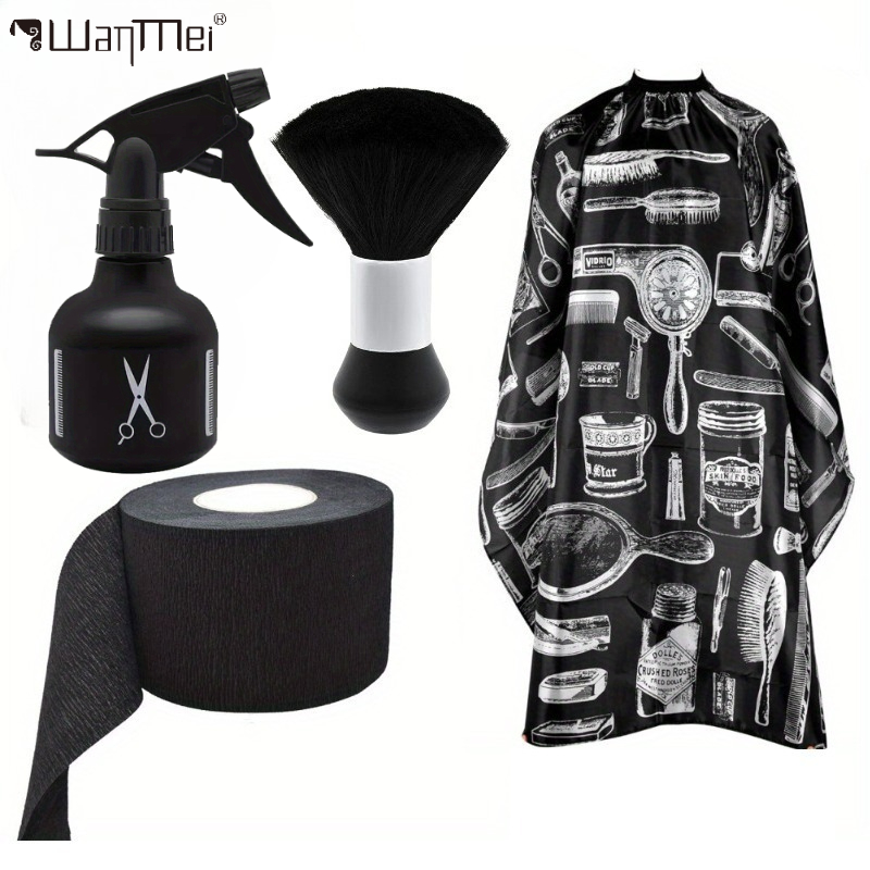 Men Accessories Combo Set - Profesyonel Berber Önlüğü Seti Su Geçirmez