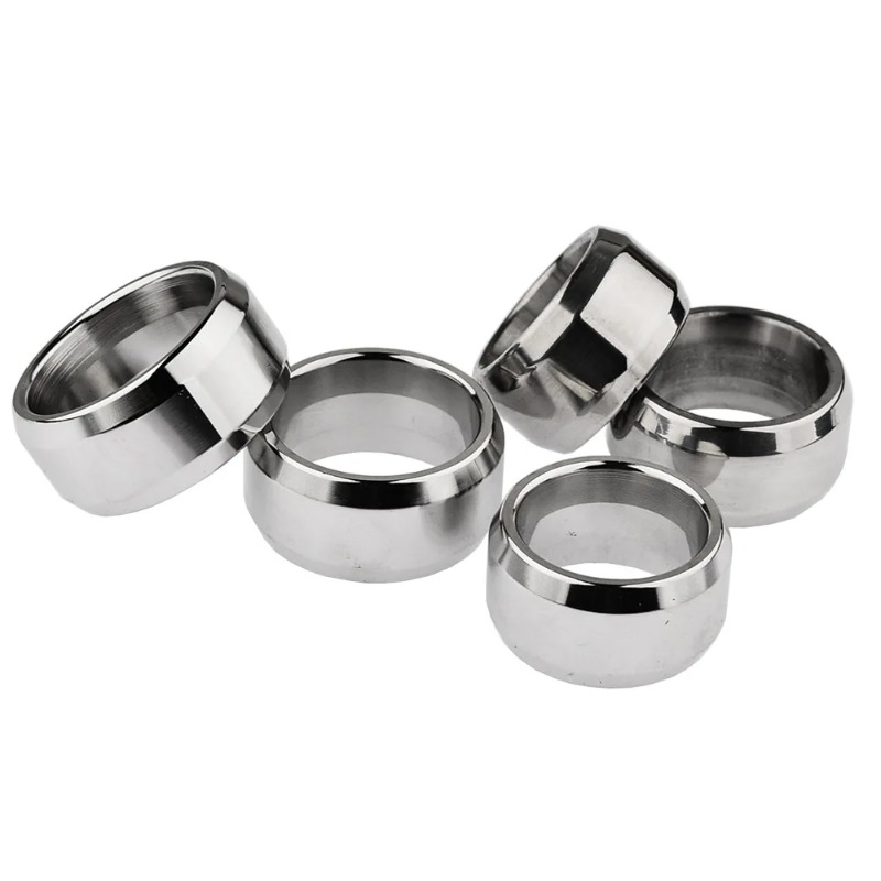 Men Accessories Combo Set - 10 Farklı Boyutta Paslanmaz Çelik Yüzük,