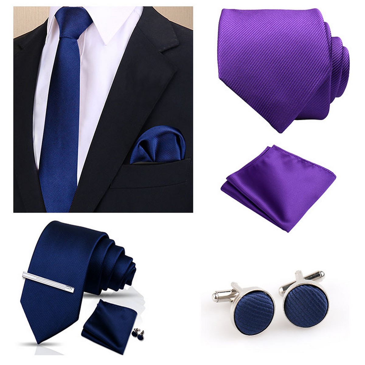 Marka Moda Düz Renk Kravat Set - Men'S Accessories Gift Set Branded incelemesi ve fiyatı